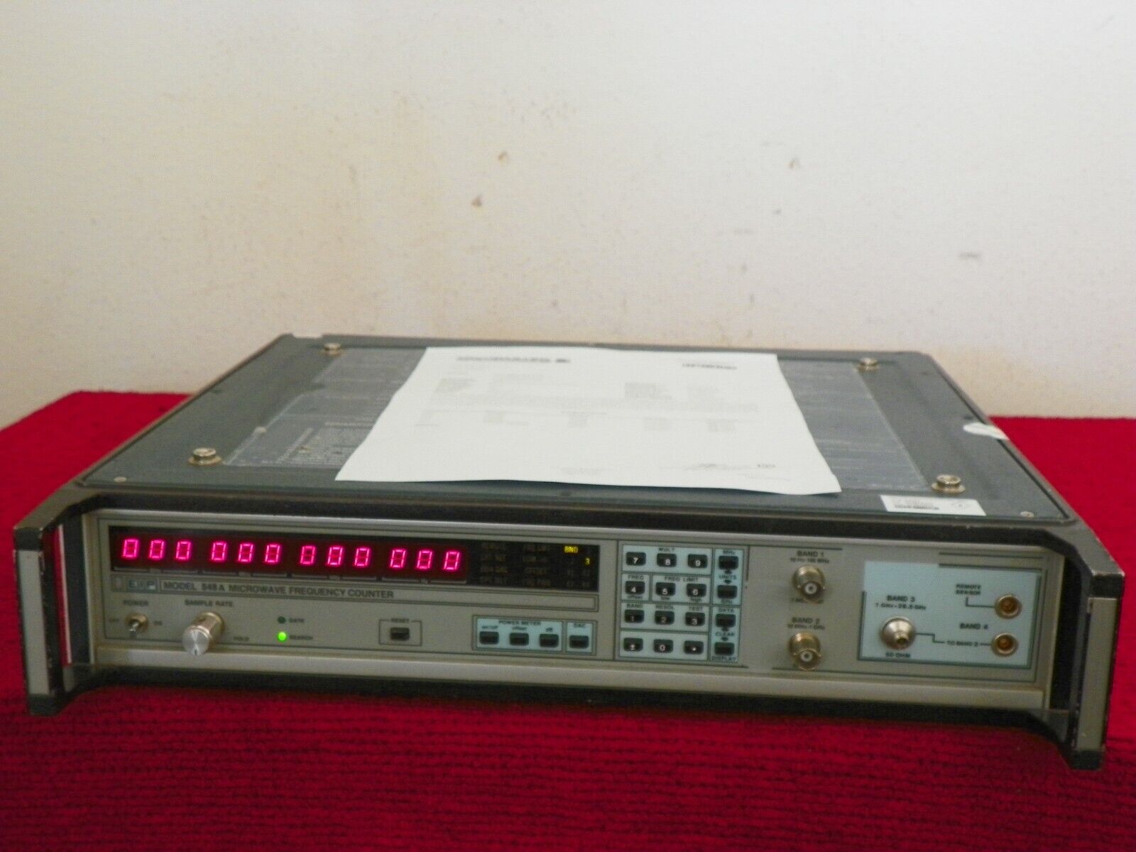 EIP 548A microwave frequency counter 10hz-26.5Ghz w/opt 05,06,08 NIST cal'ed EIP 548A microwave frequency counter 10hz-26.5Ghz w/opt 05,06,08 NIST cal'ed